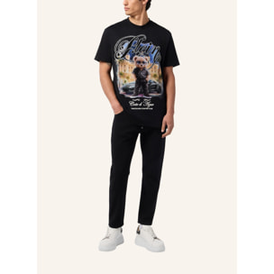 PHILIPP PLEIN Round Neck T-Shirt Teddy Racing