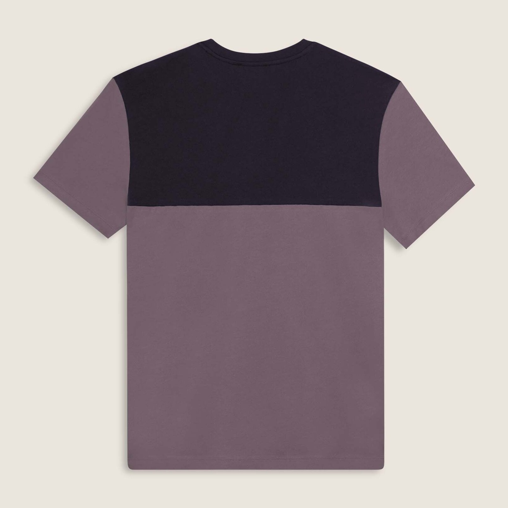 T-shirt colour block con stampa sulla spalla