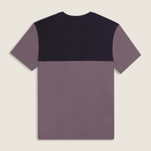 T-shirt colour block con stampa sulla spalla
