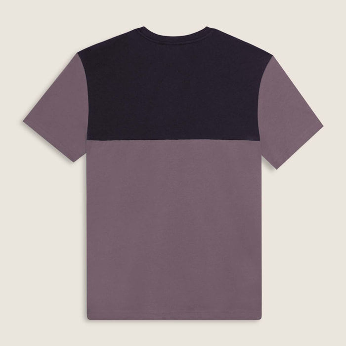 T-shirt colour block con stampa sulla spalla