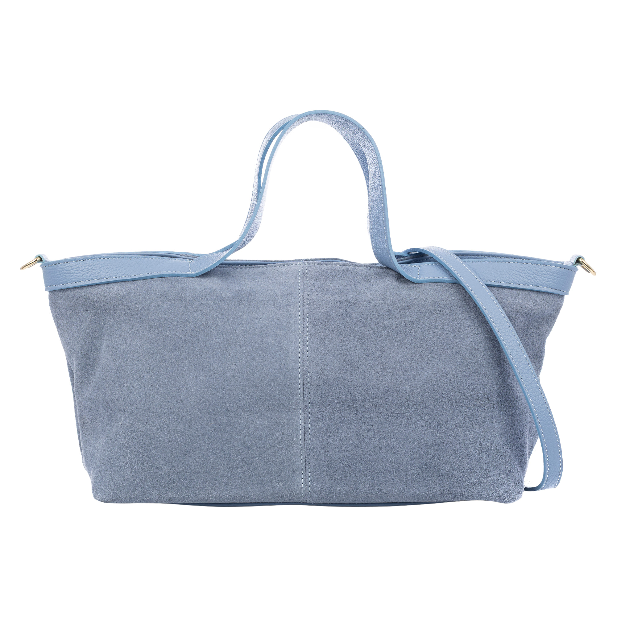 Bassignana Bolso Tote Mujer. Piel auténtica Gamuza con detalles Dollaro.