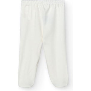 Polaina bebé algodón con pies invierno