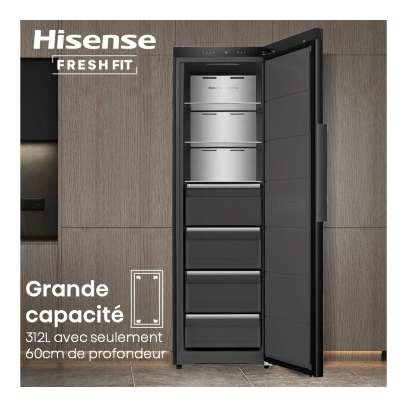 Congélateur armoire HISENSE FT5K310GSFC FreshFit