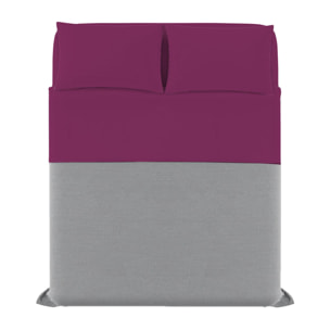 COMPLETO LETTO MAX COLOR MADE IN ITALY COTONE- FUCSIA MATRIMONIALE