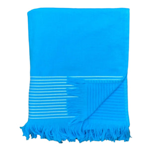 Fouta doublée éponge Paski Turquoise 140x180 300g/m²