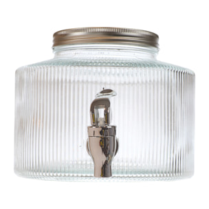 Distributeur de Boisson - HOME DECO FACTORY - Design Strié - 2L - Transparent