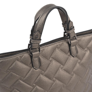 Bolso Shopper-Tote Lois Dewey Plata Oscuro