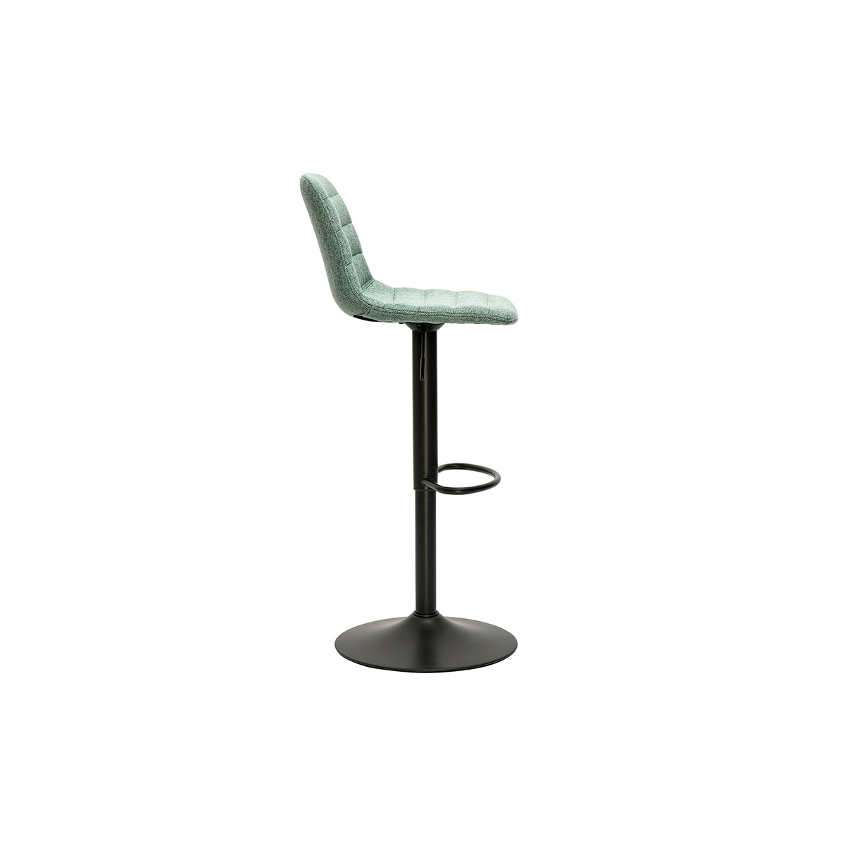 Tabourets de bar réglables en tissu effet velours texturé céladon et métal (lot de 2) SAURY