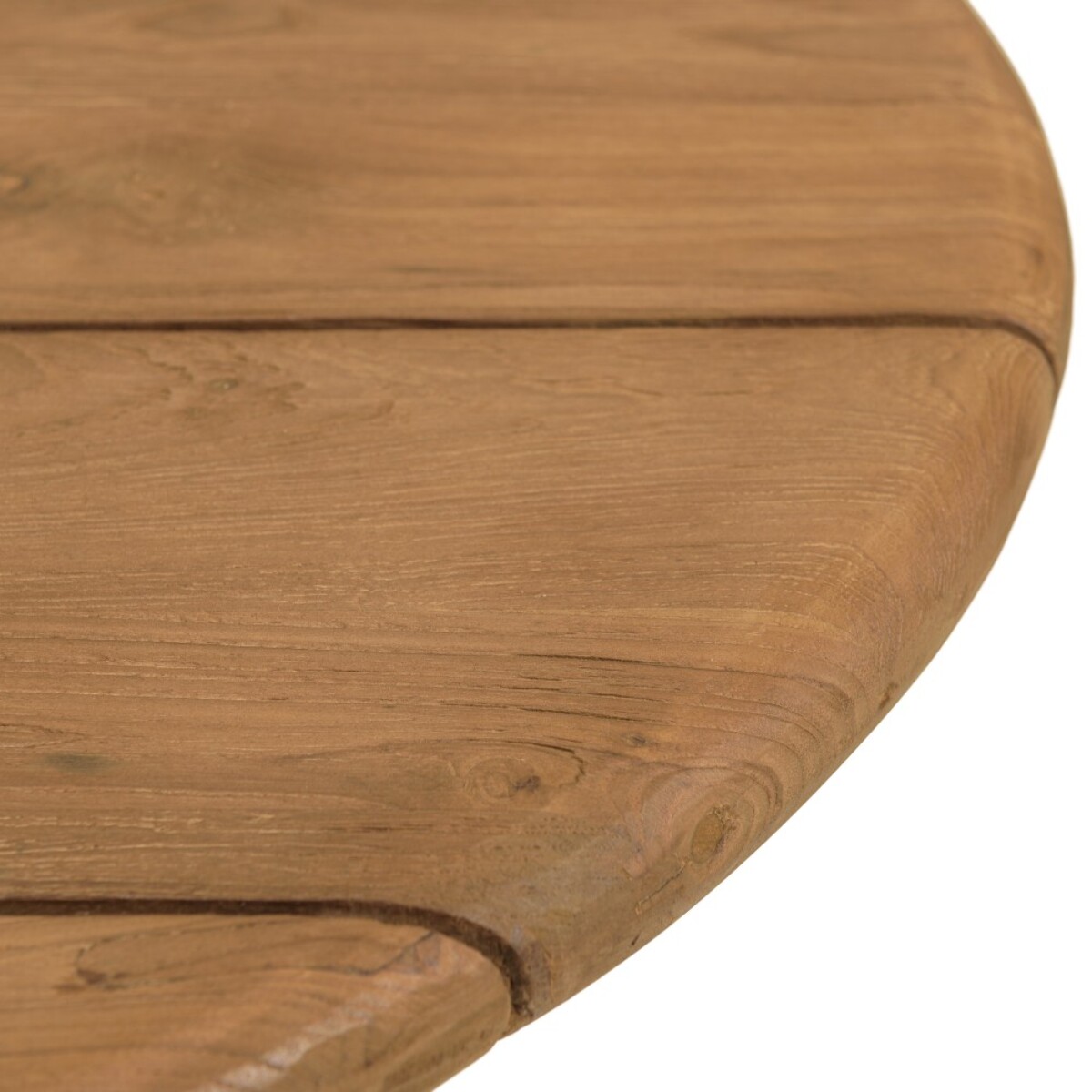 COLINE - Table à manger de jardin ovale 240x120cm en bois de teck recyclé (2 COLIS)