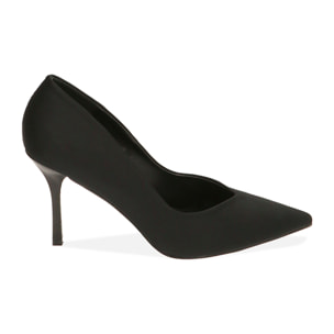 Décolleté nere in lycra, tacco 8,5 cm