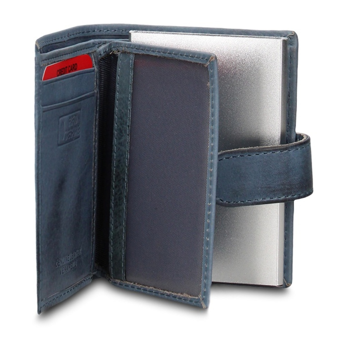 Portafoglio uomo in vera pelle - Modello Astor Prime - Casual - 7.5 x 10.0 x 2.0 cm