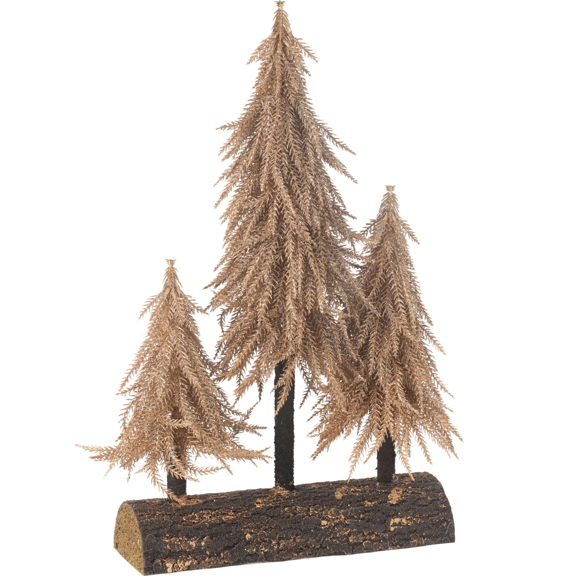 J-Line Sapin De Noël Forêt Artificiel - plastique - cuivre