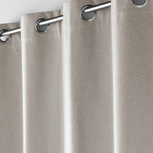 Rideau court occultant, isolant thermique et phonique en chambray - Lin