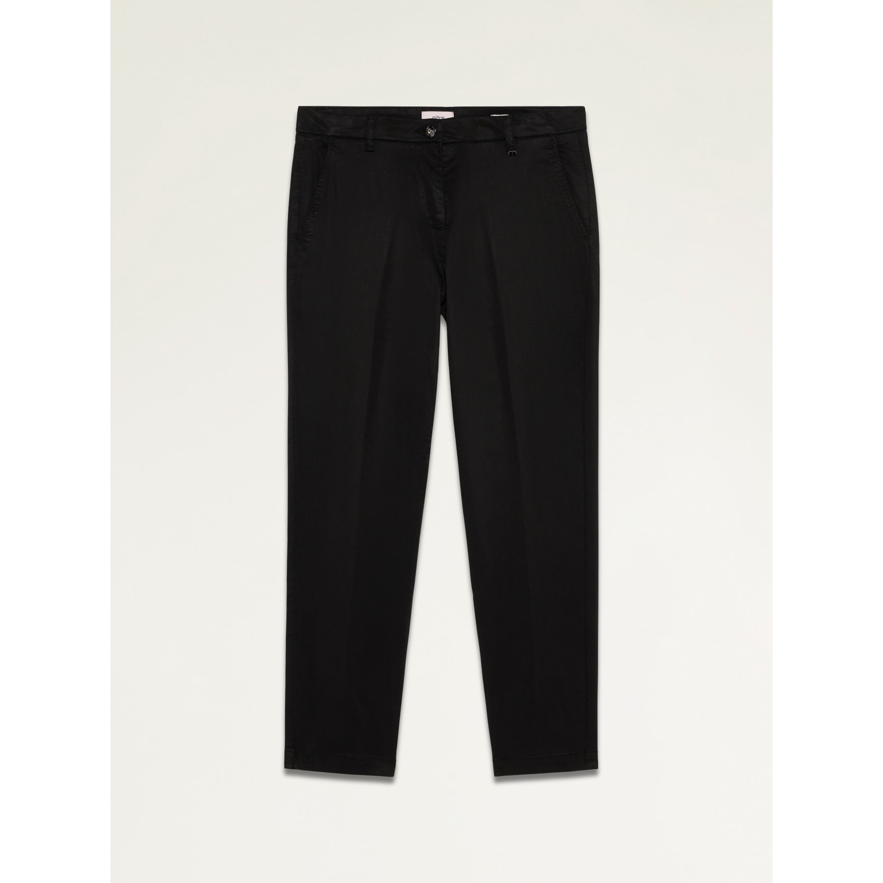 Oltre - Tencel blend stovepipe trousers - Negro