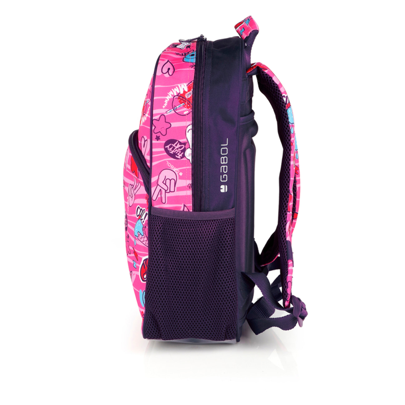 Mochila adaptable a carro Gabol STICKER con dibujos y resistente al agua