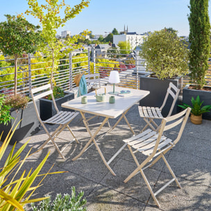 Table de jardin pliante rectangulaire "Greensboro" argile 4 places