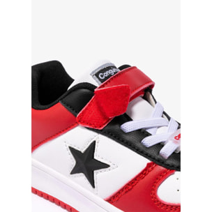 Unisex Red - White Star With Lights Sneakers