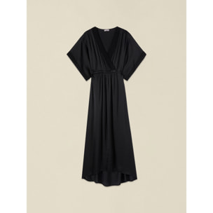 Oltre - Vestito lungo in raso - Nero