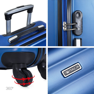 Juego De Maletas Rígidas Abs Itaca Simoa Azul