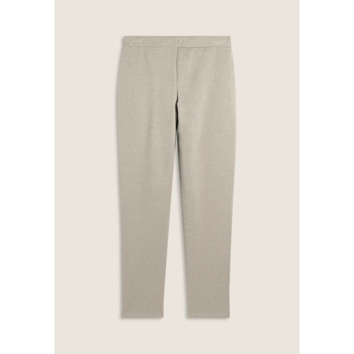 Pantaloni donna regular mélange lurex