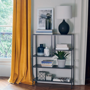 Étagère "Gota" - 5 étages - métal - noir - 75x100 cm