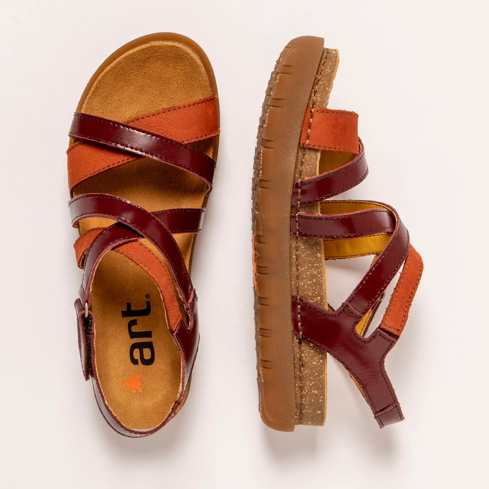 Sandalias 1714 MULTI BURDEOS-D.ORANGE /RHODES color Burdeos-d.orange