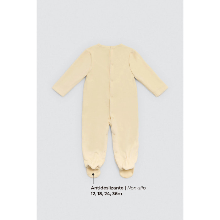 Tutina per neonato a maniche lunghe con stampa di palloncini gialli