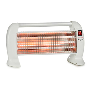 Stufa in quarzo con piede. 3 potenze 400, 800 e 1200W.