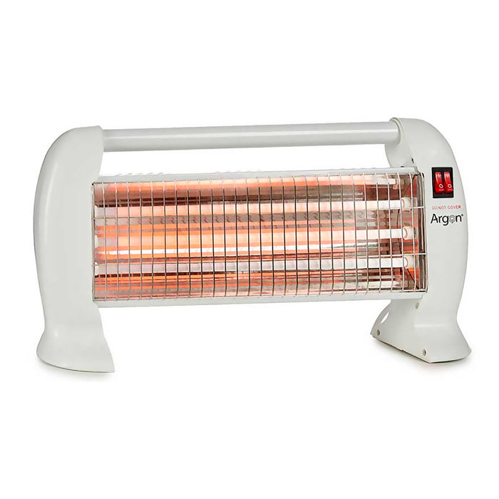 Stufa in quarzo con piede. 3 potenze 400, 800 e 1200W.