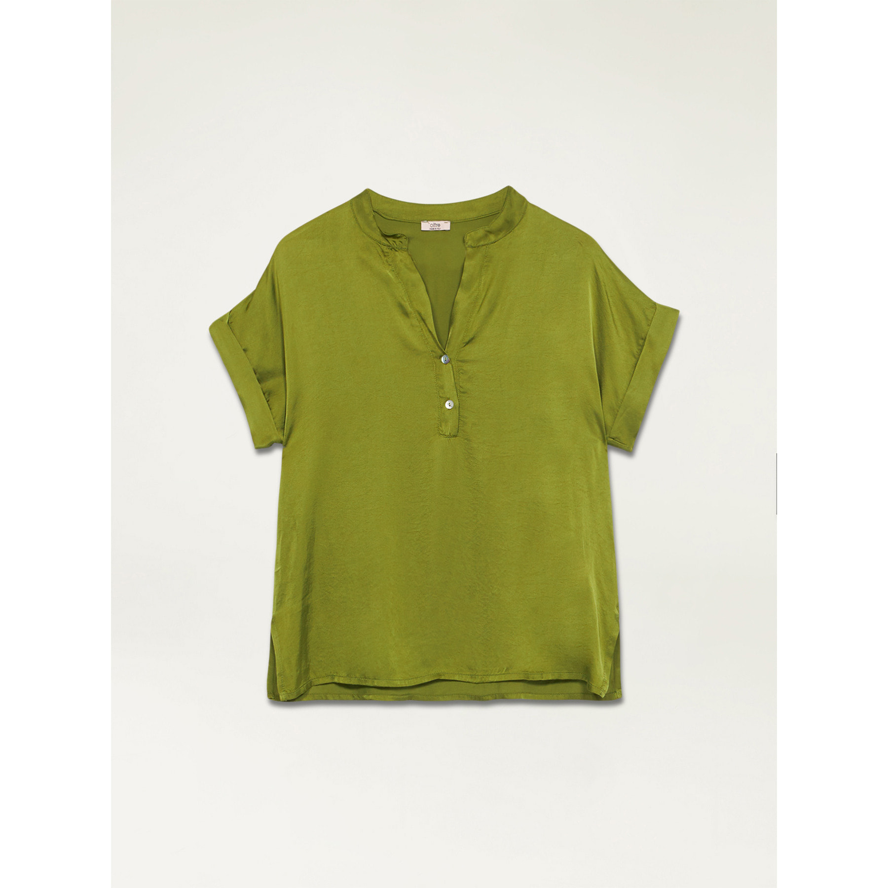 Oltre - Blusa in raso di viscosa - Verde