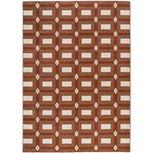 ASTRA Alfombra geométrica de pelo corto caldera, varias medidas disponibles.