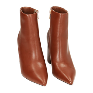 Stivaletti cognac, tacco 8,5 cm
