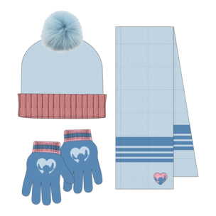 Conjunto gorro, guantes y tubo de cuello infantil "Peppa Pig"