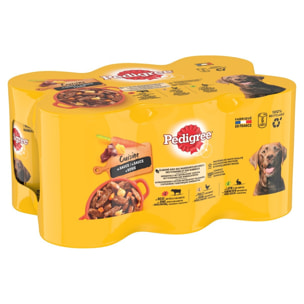 PEDIGREE 12 Boîtes en sauce 3 variétés pâtée pour chien 400g (2x6)