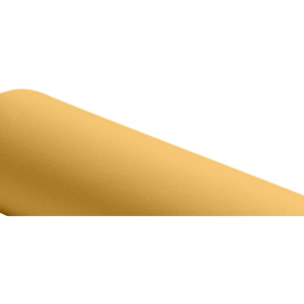 Drap housse percale de coton jaune moutarde