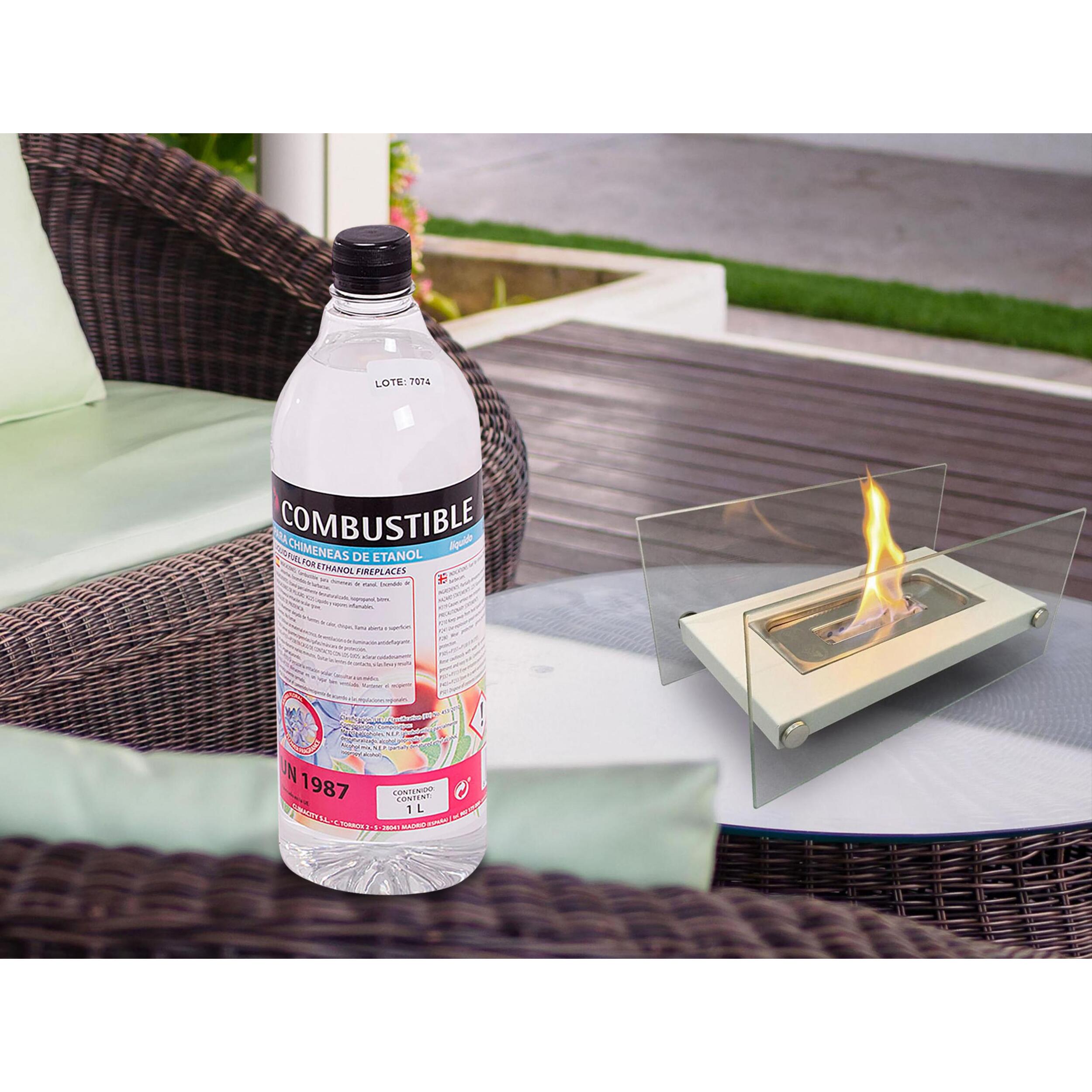 Combustible Etanol de origen natural aroma neutro formato Caja 12 Botellas de 1L cada una 2xBOT-12F PURLINE  W