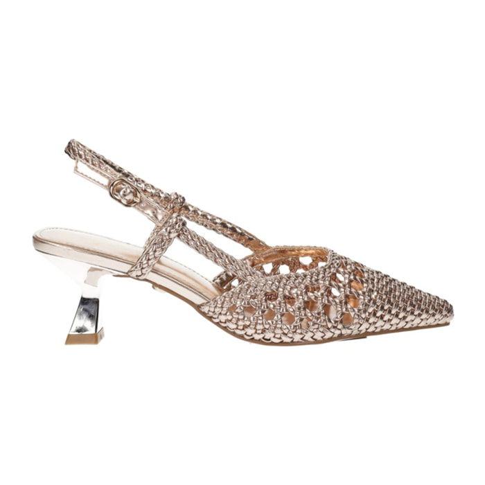 Décolleté sling back Donna Tata Italia Dorato