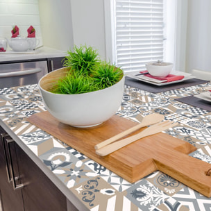 Sticker carrelage - Ambiance Sticker - 60 CARREAUX DE CIMENT MEUBLE BARCENAS - CARREAUX - 20x20cm