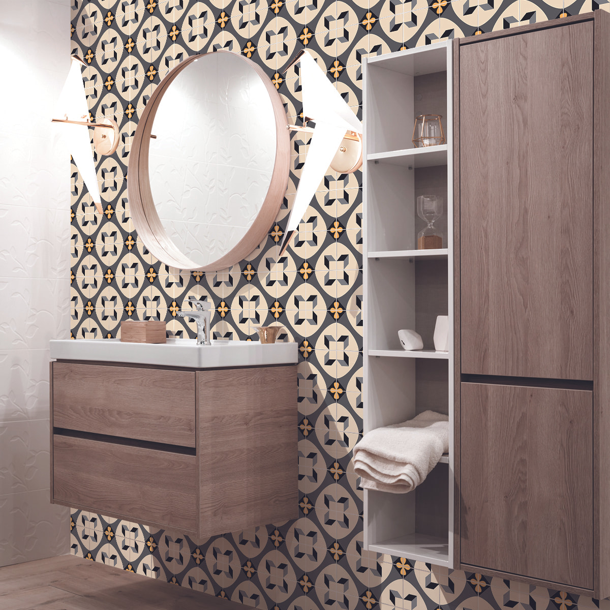 Stickers muraux - Sticker Mural Carrelage adhésif Cuisine Salle de Bain - 60 STICKERS CARRELAGES AZULEJOS CYRILIIA