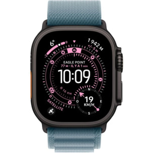 Bracelet APPLE 49 mm Medium Boucle Alpine bleu clair