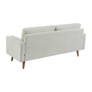 Canapé tissu chenille capitonné 3 places IVAR