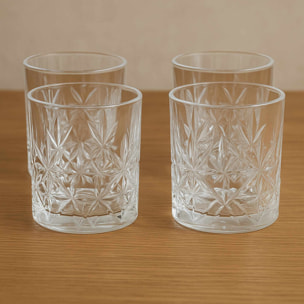Set de 4 vasos de cristal con capacidad de 230 ml ø7,5x8cm