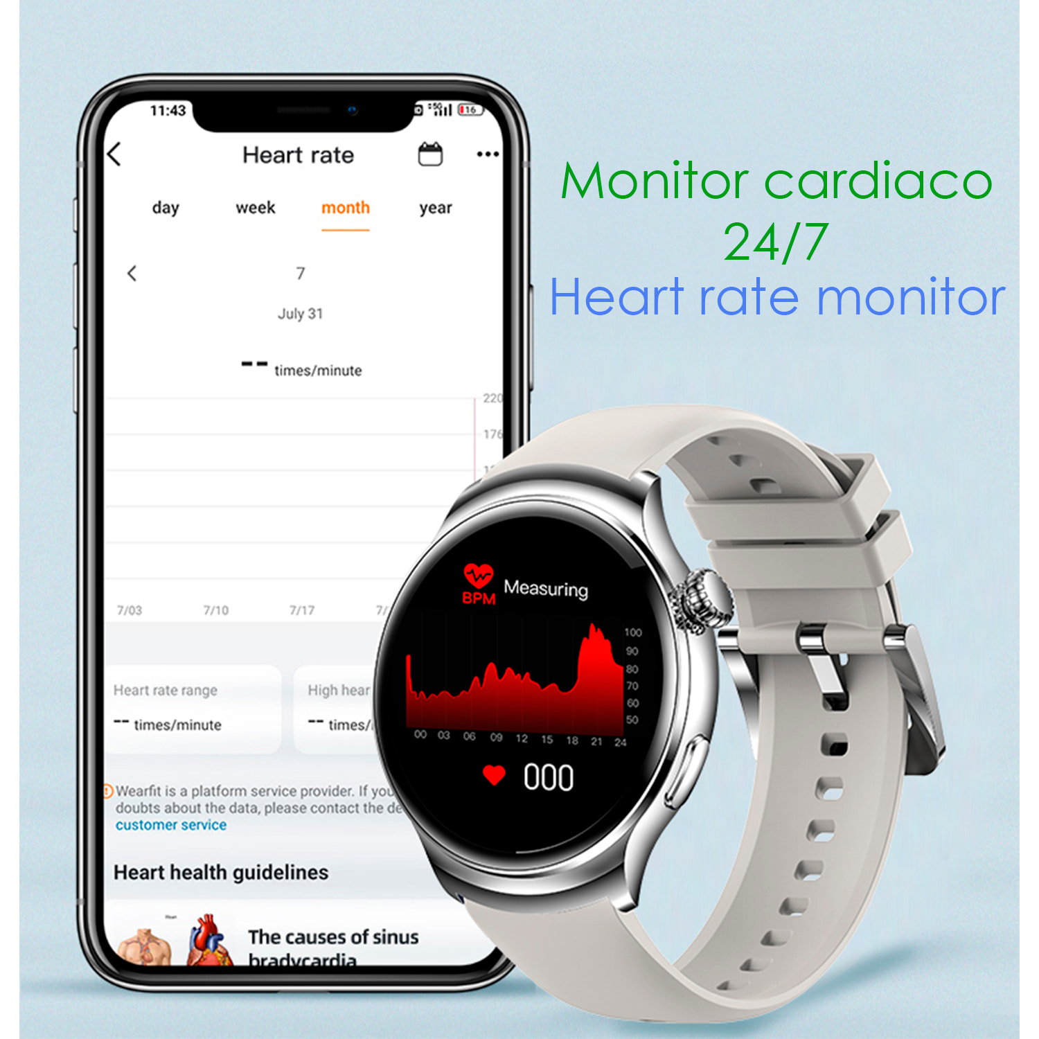 Smartwatch Z93 Pro con pantalla AMOLED, monitor de salud, modos deportivos, temperatura corporal y llamadas bluetooth.