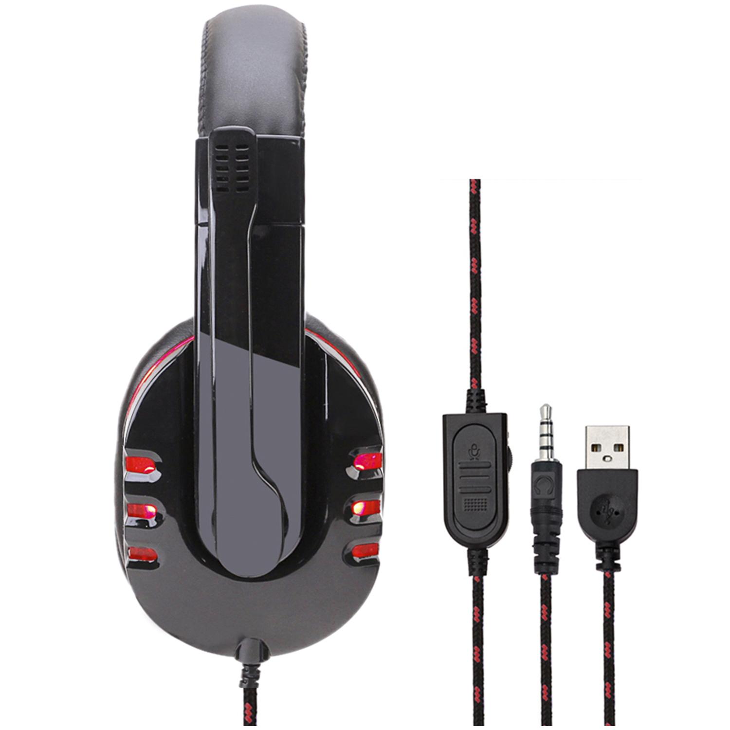 Headset SY733MV . Auriculares gaming con micro, conexión minijack para PC, portátil, PS4, Xbox One, móvil, tablet. Control de Volumen