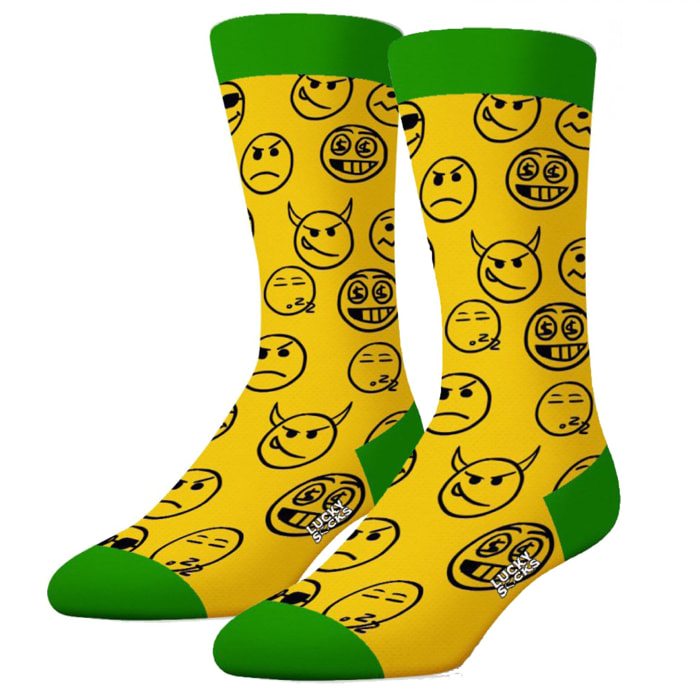 Par de calcetines largos lucky socks diseño emojis