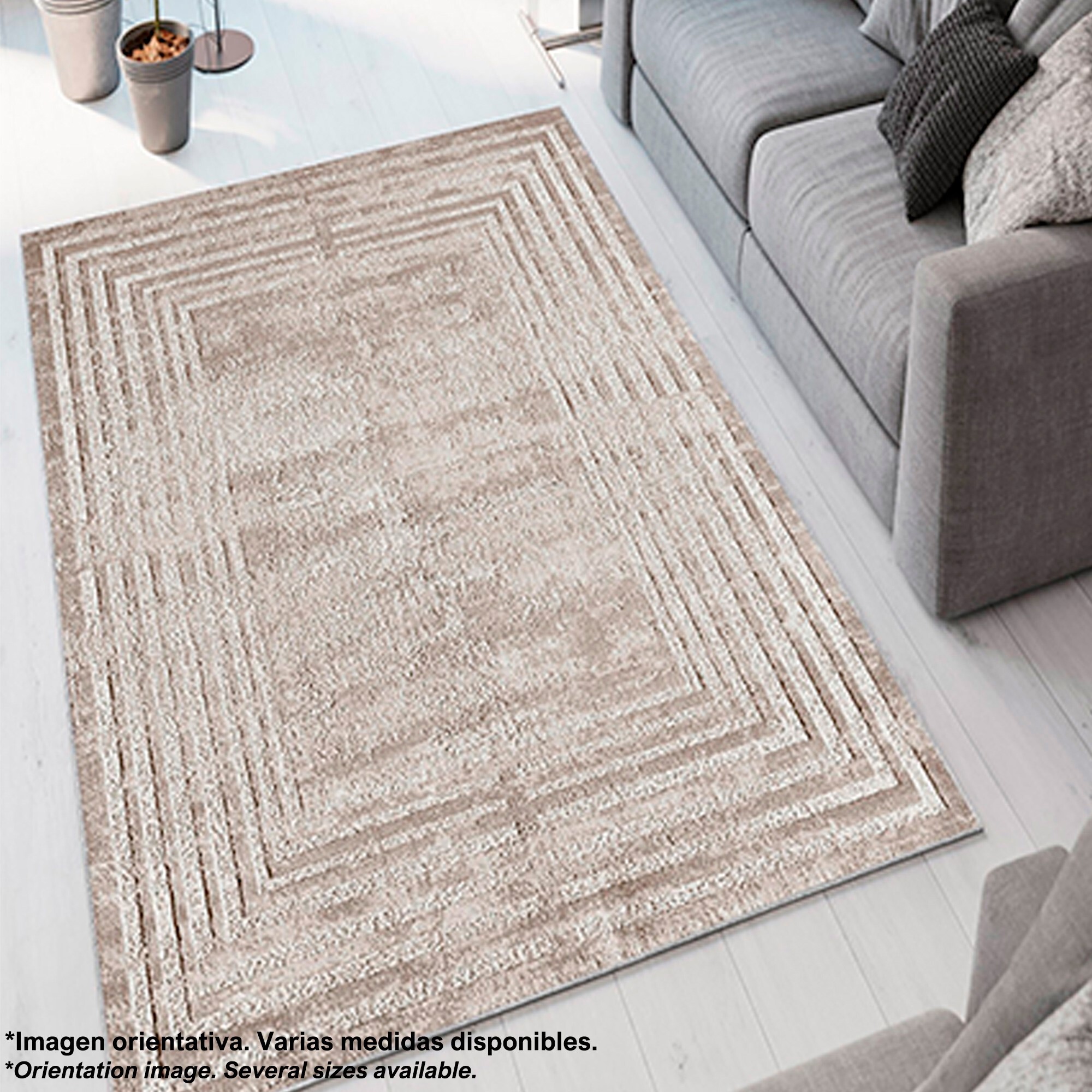 Alfombra de poliester estampada 60 x 100cm multicolor