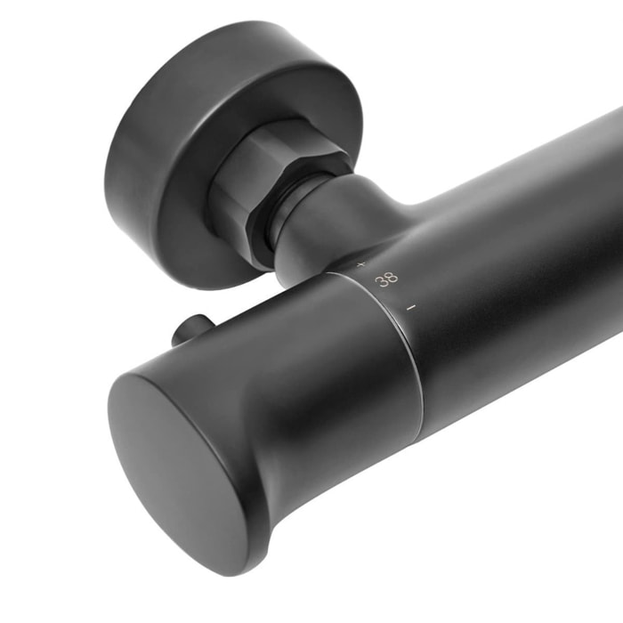 Mitigeur de douche Swiss Aqua Technologies Dark sans kit de douche 150 mm noir SATBSDA268C