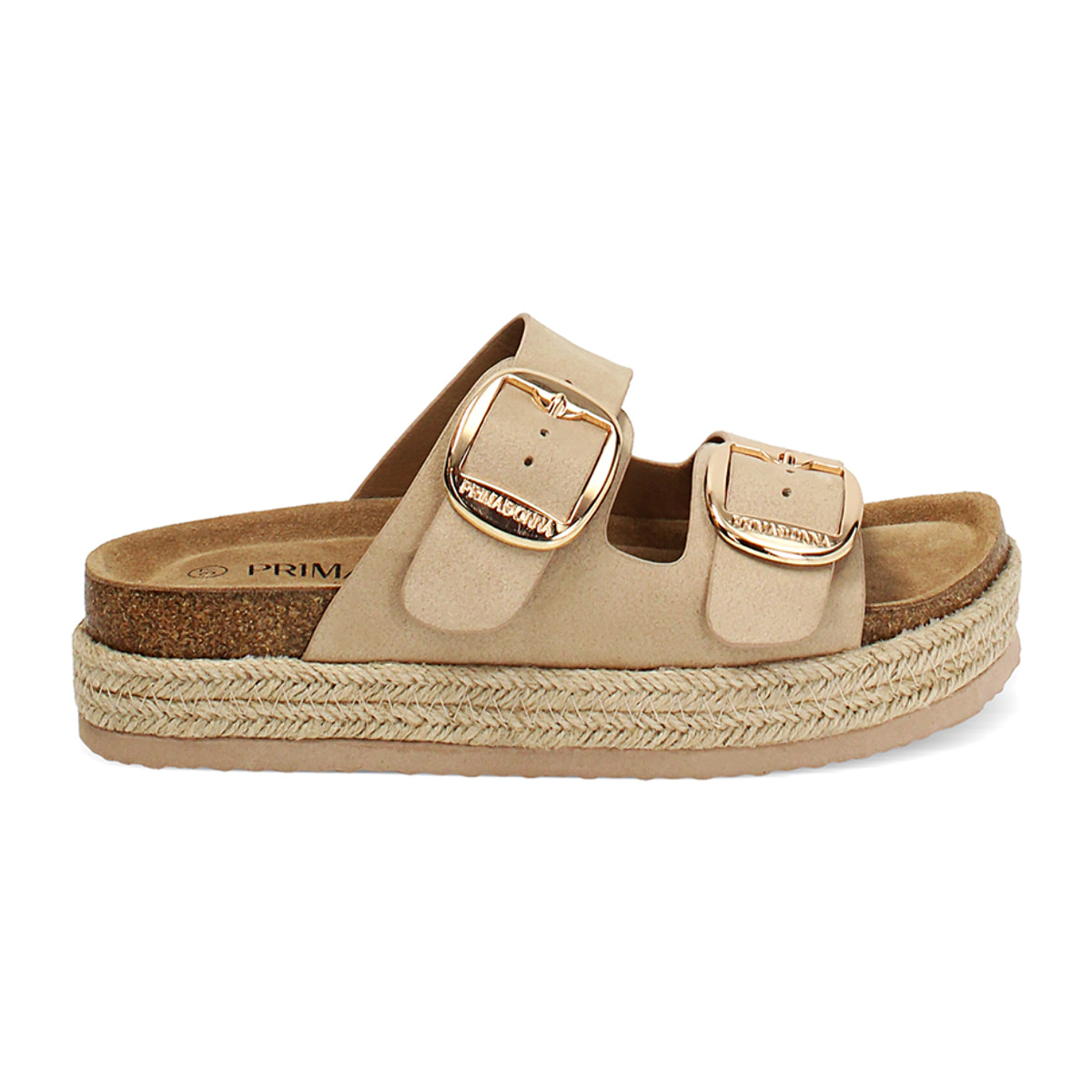 Sandalia anatómica beige tacón 4,5 cm