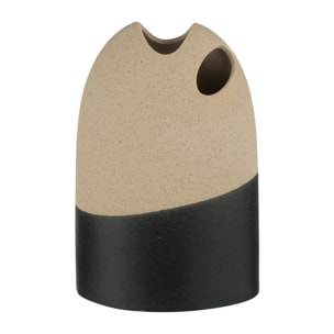 J-Line vase Haut - céramique - beige/noir - small - 25.5 cm de hauteur