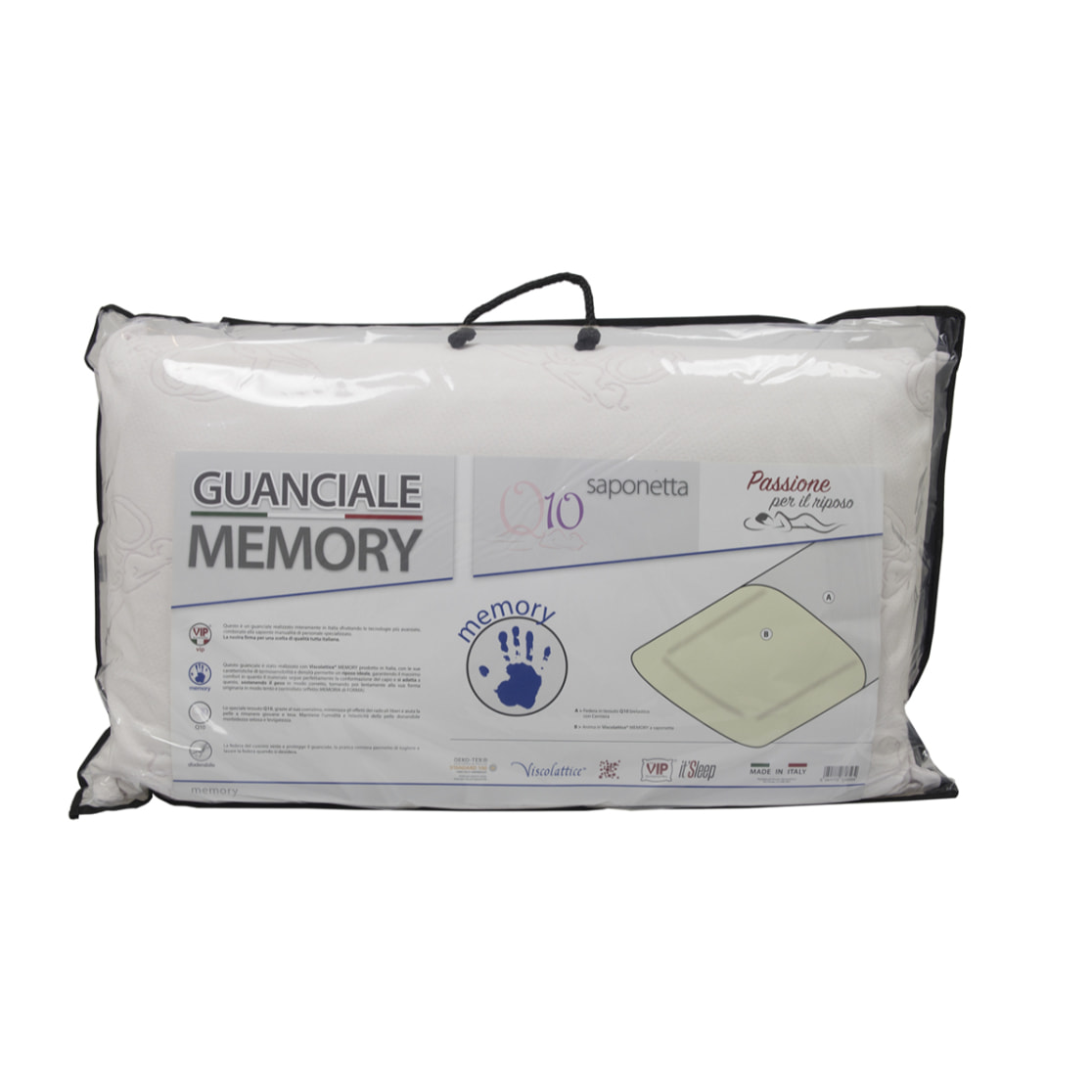 Guanciale Cuscino Letto Anallergico Memory Q10